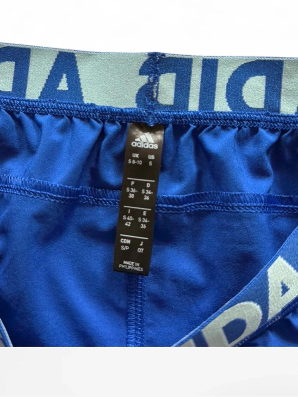 adidas Women's Royal Blue Athletic Shorts with Logo Waistband